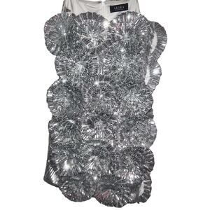 AKIRA Silver Floral Dress